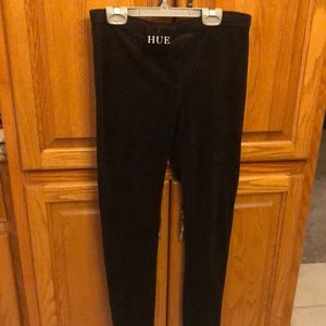 Hue black microsuede leggings